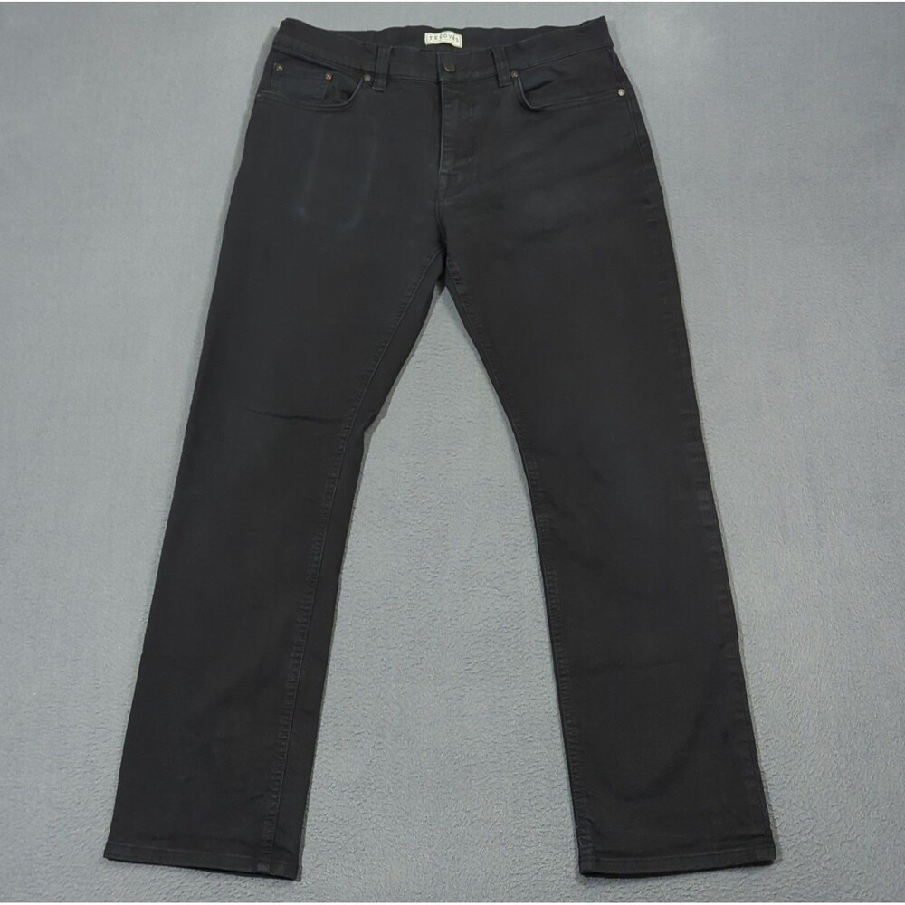 Tecovas Jeans Men's 34x32 Fits 34x30 Black Straight 5 Pocket Denim Western Rodeo